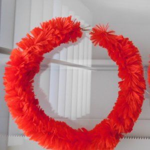 Teddy  Red Large Hoop Earrings